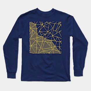 Abstract Half and Half 45 Yellow Long Sleeve T-Shirt